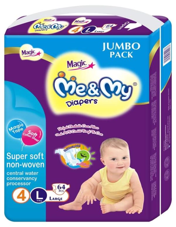 Me & My Magic best baby Diaper, Large Size (64 Pcs)