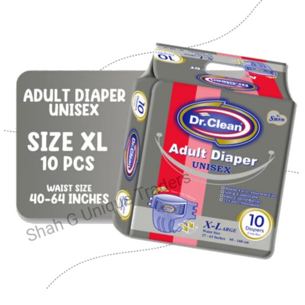 Dr.Clean Adult Diapers, Best elder diapers ,XLarge Size(10Pcs)