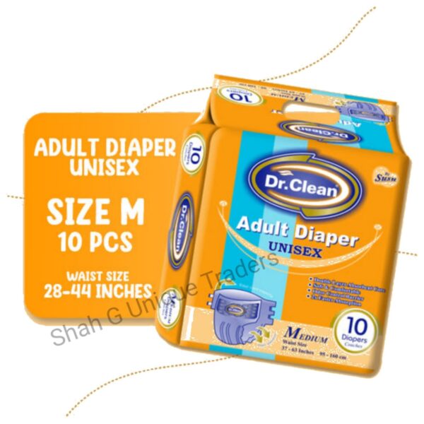 Dr.Clean Adult Diapers, Best elder diapers ,Medium Size(10Pcs)